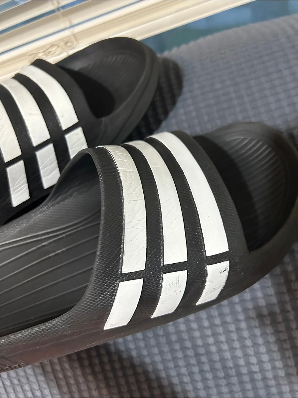 Men’s Black Adidas Slides